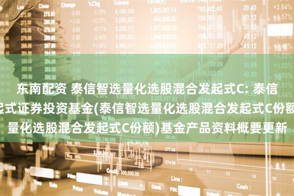 东南配资 泰信智选量化选股混合发起式C: 泰信智选量化选股混合型发起式证券投资基金(泰信智选量化选股混合发起式C份额)基金产品资料概要更新